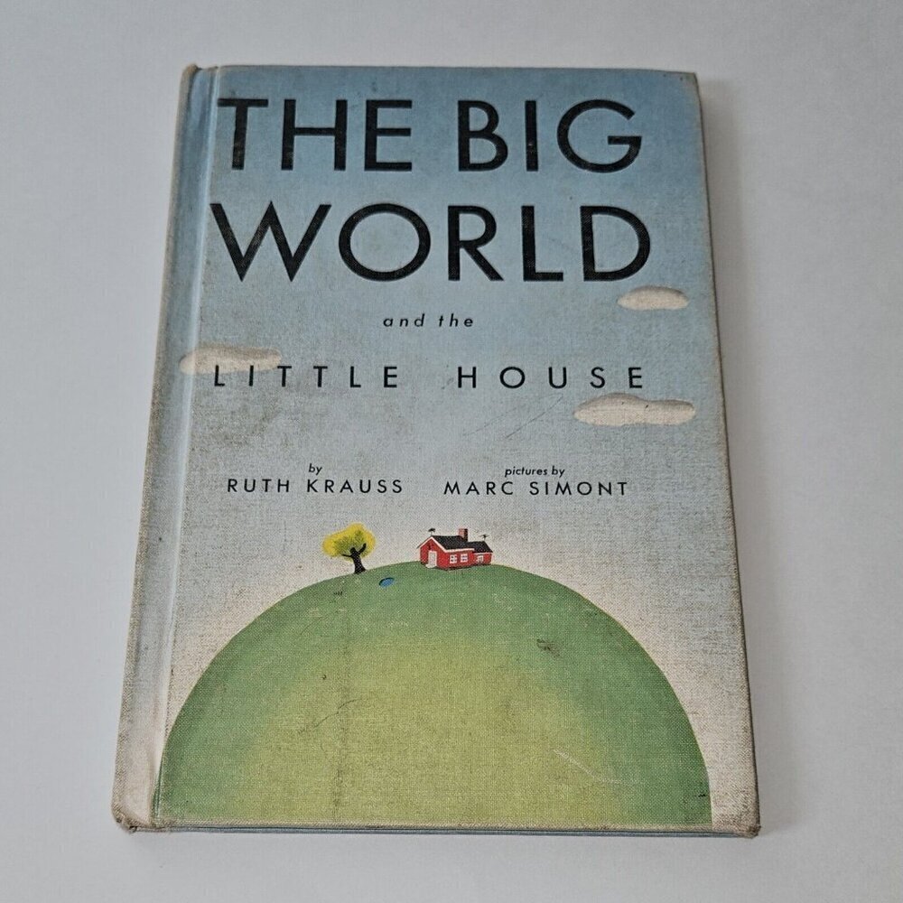 VTG Big World & Little House Hardcover Book Ruth Krauss 1949 Ex-Lib AS IS READ